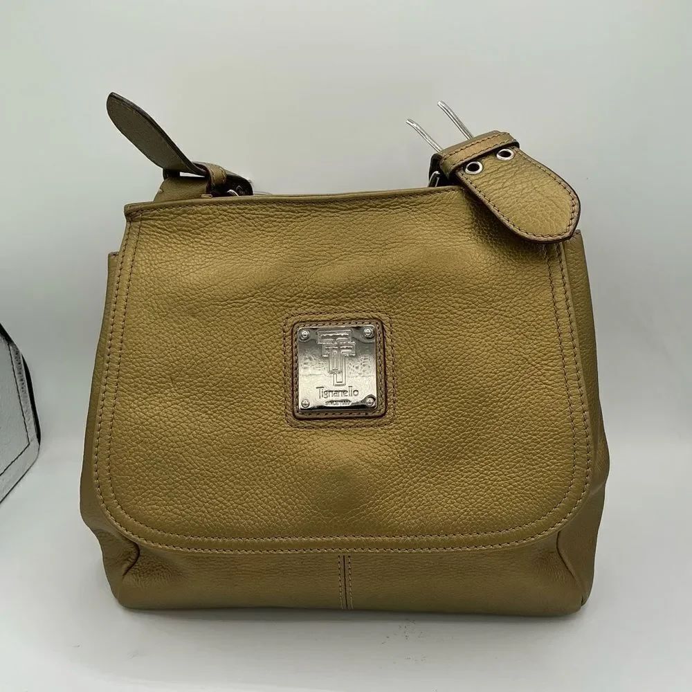 Tignanello greenish yellow Shoulder Bag